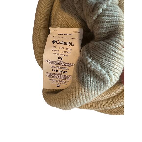 Columbia Flag Beige Acrylic Knit Cap - Picture 6 of 6